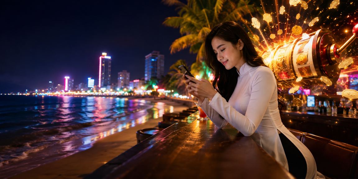Người dùng Quy Nhơn chơi slot game qua ứng dụng xoxomienbac